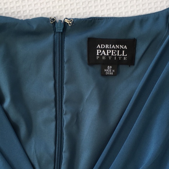 Adrianna Papell Tafetta Shutter Layered Dress, Size 6 - Picture 5 of 13